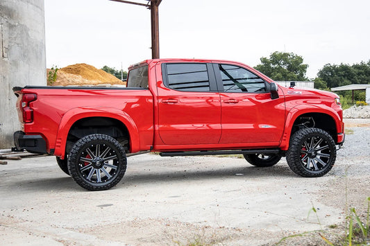 6 Inch Lift Kit Chevy Silverado 1500 4WD (2019-2024) Engin size 4.3L, 5.3L, 6.2L Multi Leaf Spring Strut Spacers w/ N3 Rear Shocks